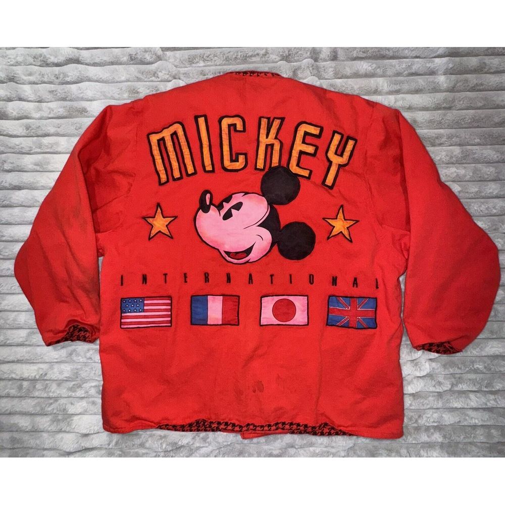 VTG Disney Mickey & Co Womens Medium International Red Jacket Blazer Collectors
